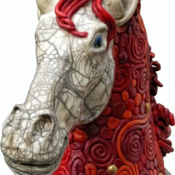 Sculpture intitulée "Thulite" par Annie Laurence Malleron, Œuvre d'art originale