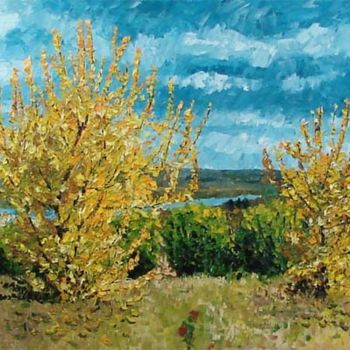Schilderij getiteld "Золотая Осень" door Timofei Gorea, Origineel Kunstwerk