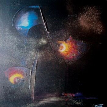 Painting titled "Retient le jour !." by Pascaly, Original Artwork