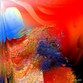 Digital Arts titled "Psychédélices" by Claude Cossu, Original Artwork, Digital Painting