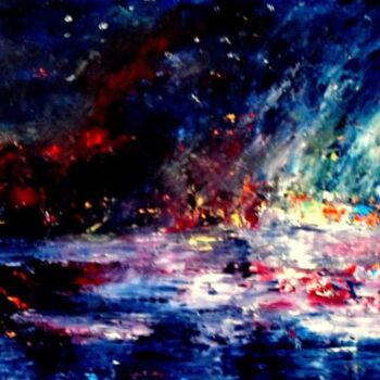 「ESPACE」というタイトルの絵画 Pierre-Paul Marchiniによって, オリジナルのアートワーク, オイル
