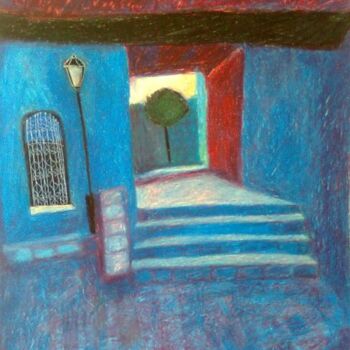 Painting titled "Urban landscape in…" by Janna Shulrufer, Original Artwork, Pastel