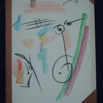 Schilderij getiteld "Paralipomènes d'Ubu…" door Serge Chamchinov, Origineel Kunstwerk, Tempera
