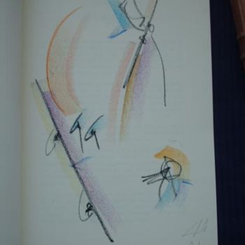 Ζωγραφική με τίτλο "dessin n°13 sur A.J…" από Serge Chamchinov, Αυθεντικά έργα τέχνης, Τέμπερα