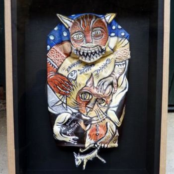 Pintura titulada "Le gueuleton aux po…" por Yseult Houssais, Obra de arte original