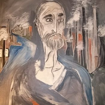 Malerei mit dem Titel "Verlorener Planet -…" von Roswitha Förster, Original-Kunstwerk, Acryl