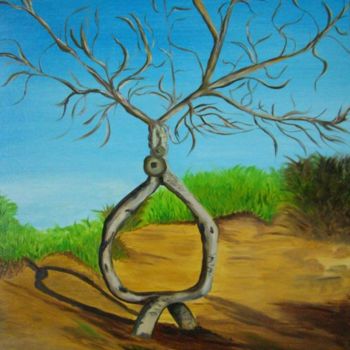 Peinture intitulée "EN MARCHE" par Dany Champeme, Œuvre d'art originale, Huile