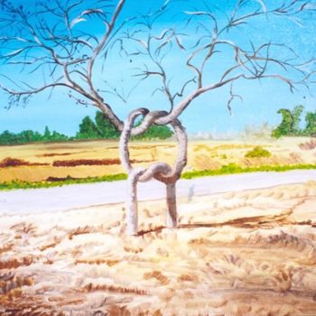 Schilderij getiteld "OU EST LE CHEMIN ?" door Dany Champeme, Origineel Kunstwerk, Olie