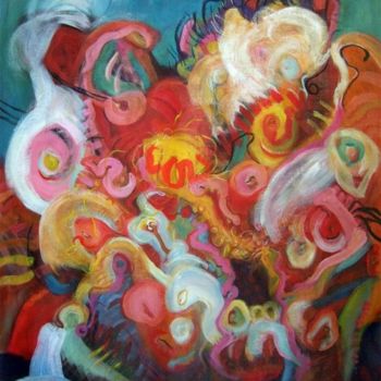 Pintura intitulada "The Disappearing Man" por Geert Heirbaut, Obras de arte originais, Acrílico