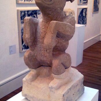 Sculpture titled "Tannery Dog 3" by Stephen West, Original Artwork, Stone