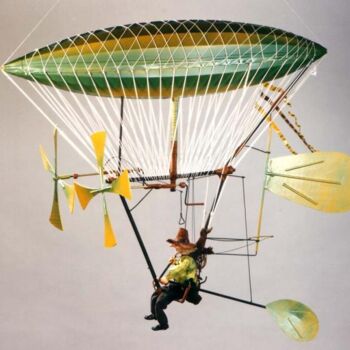 雕塑 标题为“HELICOPANTHE” 由Serge Reynaud (Art of Flying), 原创艺术品, 混合媒体