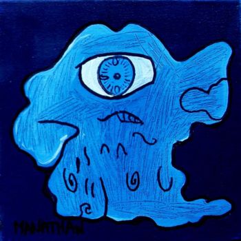 Peinture intitulée "Gluant" par Nathalia Chipilova, Œuvre d'art originale, Huile