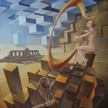 Pintura intitulada "Jericho Echo" por Gyuri Lohmuller, Obras de arte originais, Óleo