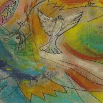 Drawing titled "Eternité 6" by Jean-Philippe Degraeve, Original Artwork, Pastel