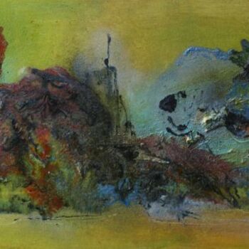 Pintura intitulada "Civitella" por Muriel Cayet, Obras de arte originais