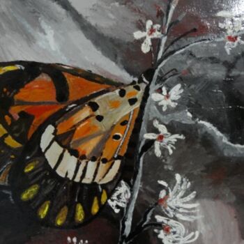 제목이 "PAPILLON ORANGE"인 미술작품 Mohammed Rachid Iraqi로, 원작