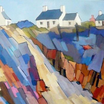 Painting titled "KERLEDEC" by Pierre Caron, Original Artwork, Oil