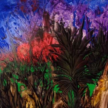 Painting titled "Tropical Forest" by Mike Healey, Original Artwork