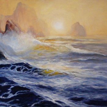 Peinture intitulée "Twilight Mist" par Olga Gorbacheva, Œuvre d'art originale