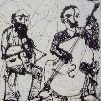 Pintura intitulada "CONTRATROMPETE" por Mário Fresco, Obras de arte originais, Óleo