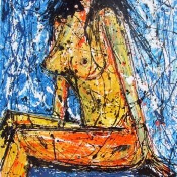 Pintura intitulada "DONZELA" por Mário Fresco, Obras de arte originais, Óleo