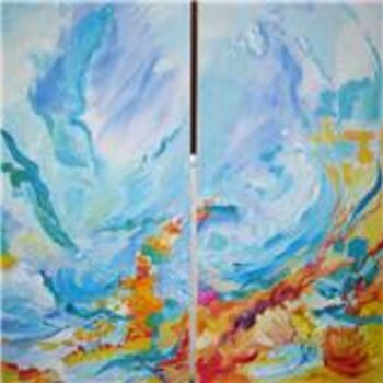 Peinture intitulée "Fond Marin" par Nanou, Œuvre d'art originale, Huile