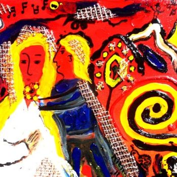 Painting titled "La Boda 2" by Georg Kiehn, Original Artwork, Oil