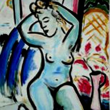 Painting titled "Model With Vase" by Bradley Owen, Original Artwork