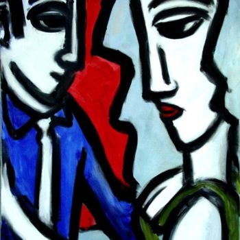 Painting titled "Tête-à-tête No. 6" by Bradley Owen, Original Artwork