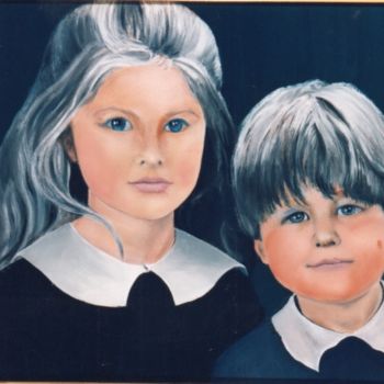 Peinture intitulée "Anne et Julien" par Jany Roberts, Œuvre d'art originale