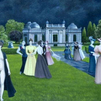 Peinture intitulée "le parc de la bover…" par Jany Roberts, Œuvre d'art originale
