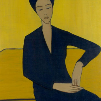 Peinture intitulée "femme solaire 2" par Jany Roberts, Œuvre d'art originale