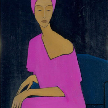 Peinture intitulée "femme solaire 4" par Jany Roberts, Œuvre d'art originale