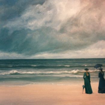 Peinture intitulée "le rendez-vous" par Jany Roberts, Œuvre d'art originale