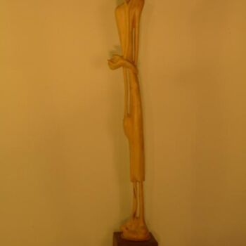 Scultura intitolato "Docteur" da Max Bernard, Opera d'arte originale, Legno