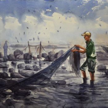 Painting titled "Daman&Due03" by Kishore Singh, Original Artwork, Oil