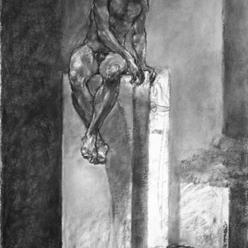 Dessin intitulée "fusain mai 2011 2" par Christian Rolland, Œuvre d'art originale, Autre