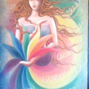 Painting titled "Enlightened" by Suddha Sama, Original Artwork, Oil