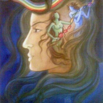 Peinture intitulée "VISION" par Suddha Sama, Œuvre d'art originale, Aquarelle