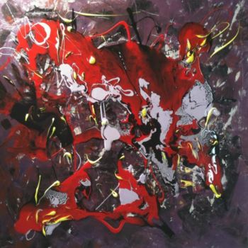 Painting titled "sauterelle démoniaq…" by Patou.B, Original Artwork