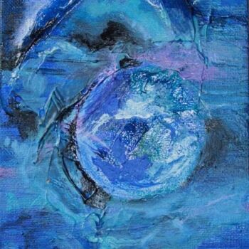 Ζωγραφική με τίτλο "Oceanic Universe" από Veryan Edwards, Αυθεντικά έργα τέχνης, Λάδι