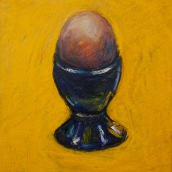 Peinture intitulée "Œuf à la coque, fon…" par Nathalia Chipilova, Œuvre d'art originale, Acrylique