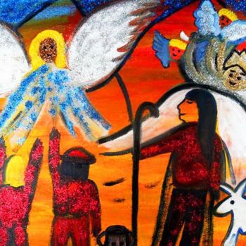 Painting titled "The Angels" by Georg Kiehn, Original Artwork