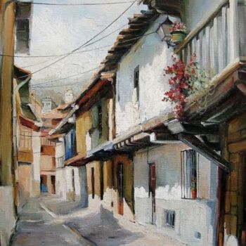 Painting titled "Испания.Старая улоч…" by Sergey Potikha, Original Artwork, Oil