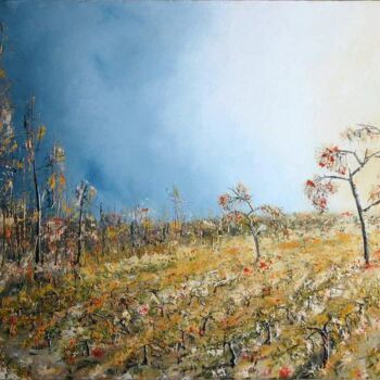 Painting titled "vieilles vignes" by Olivier Dazelle, Original Artwork