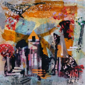 Peinture intitulée "L'école nouvelle" par Muriel Cayet, Œuvre d'art originale