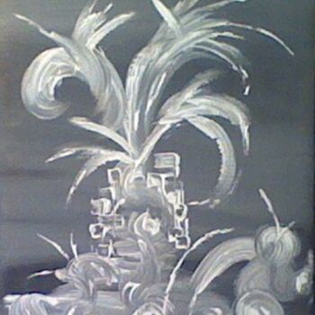 Painting titled "Explosion nucléaire…" by André Roeser, Original Artwork, Acrylic Mounted on Wood Stretcher frame
