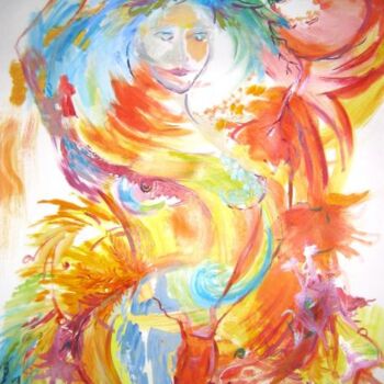 Peinture intitulée "Duos avec Myriam Fi…" par Nanou, Œuvre d'art originale
