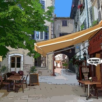 Digital Arts titled "Un Viandox ?" by Gérard Esquerre, Original Artwork, Digital Painting Mounted on Other rigid panel