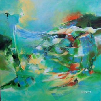 Peinture intitulée "tout un monde... qu…" par Anne-Frédérique Ferret, Œuvre d'art originale